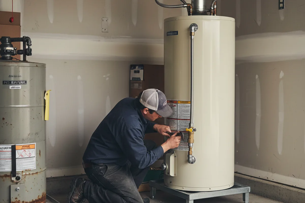 Water heater and shutoff valve replacement in Lunenburg